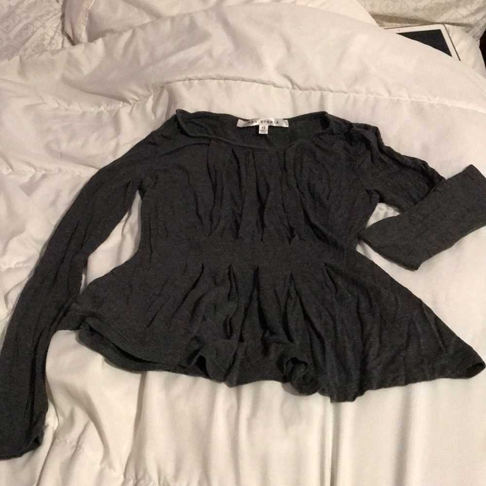 Pleated Grey Shirt